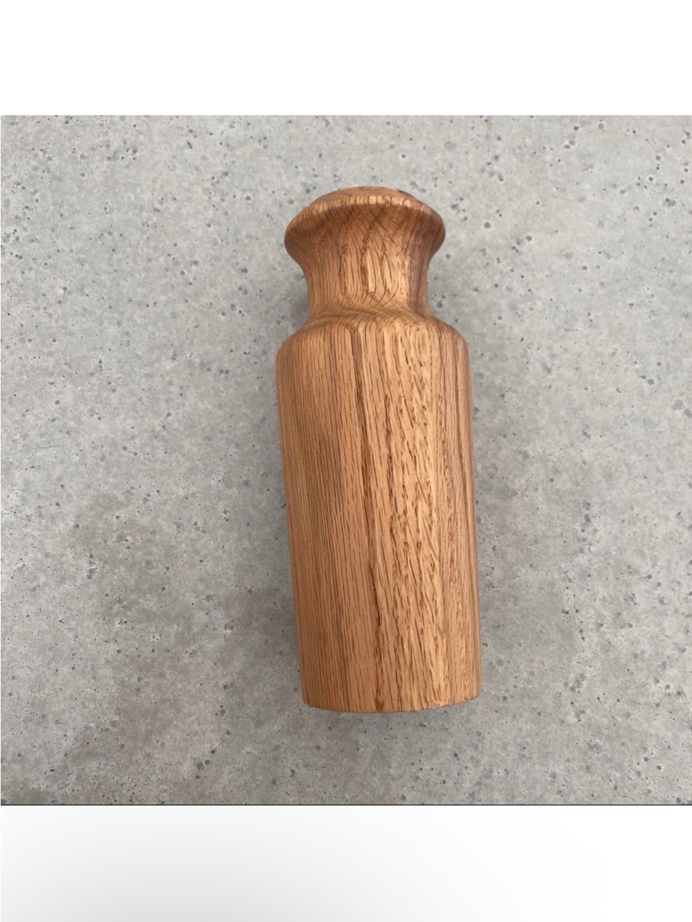 Wooden Decorative Accent Bottle - Natural Oak — solid heavy wood